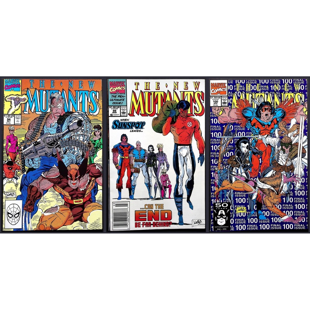 New Mutants #94 99 Newsstand 100 Marvel‎ 3x Comic Lot 1st Shatterstar Feral